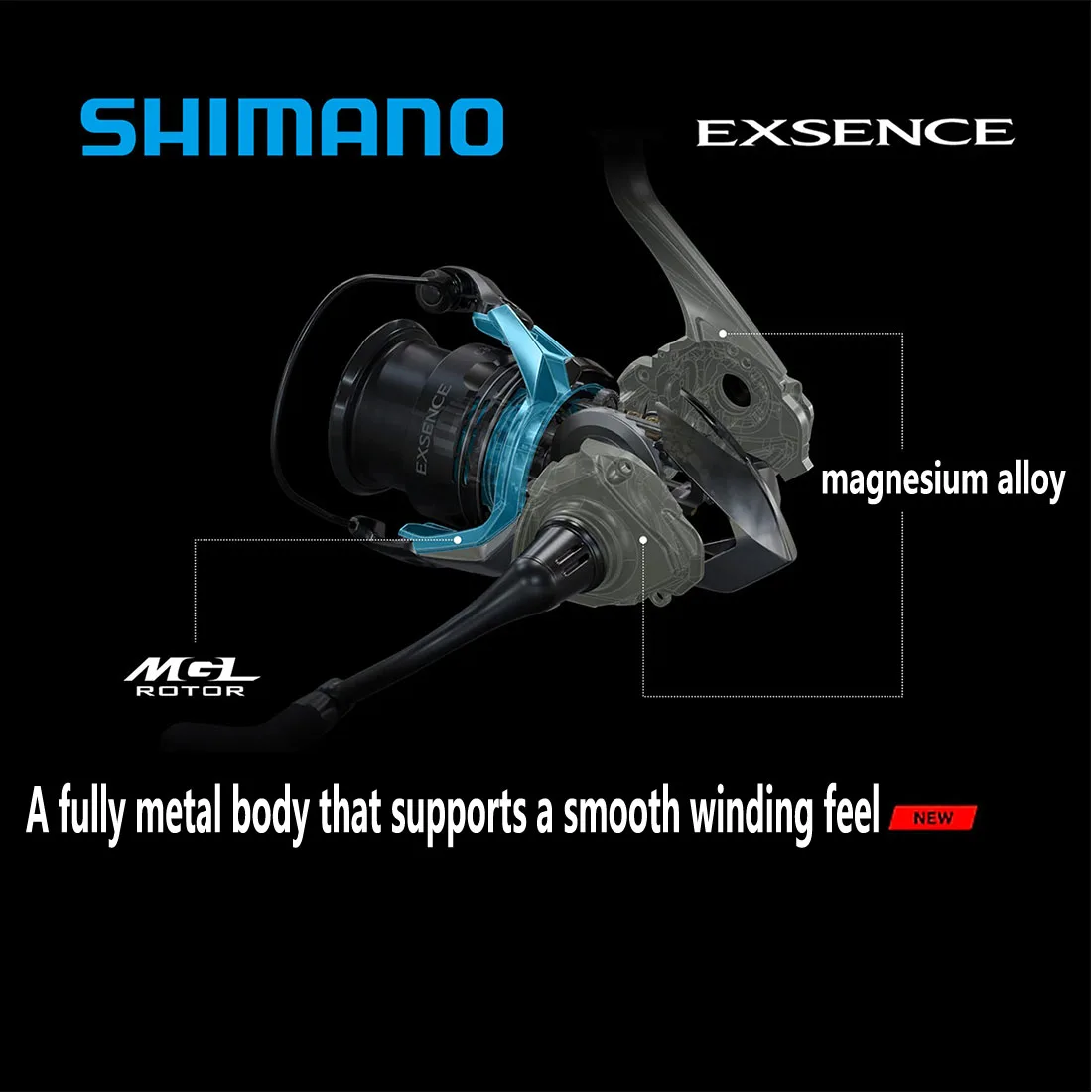Original SHIMANO 2025 nuevo carrete giratorio ligero EXSENCE 180-225g 11 + 1 MGL INFINITY ANTI-TWIST carrete de pesca resistente al desgaste - imagen 5