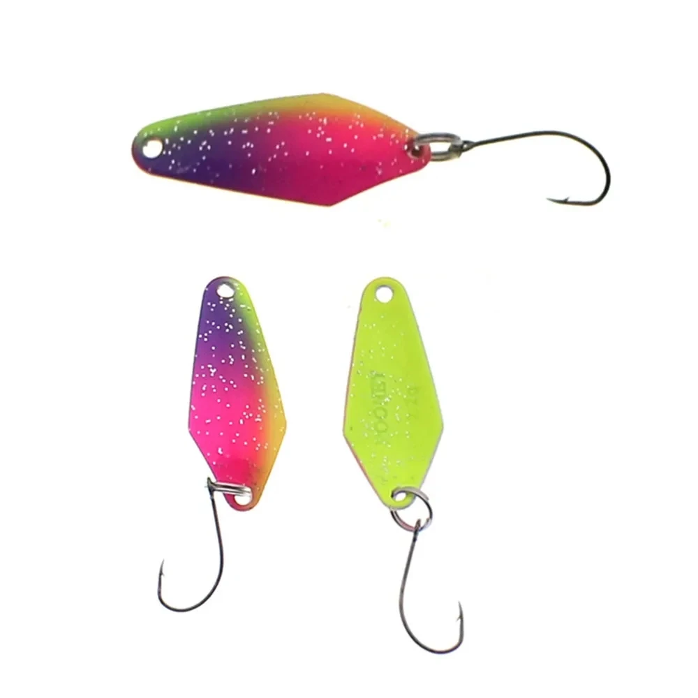 HISTOLURE-cebo cuchara para pesca de trucha, 2,2g, 32mm, flujo colorido UV, señuelo de pesca duro de Metal, cebos giratorios - imagen 4