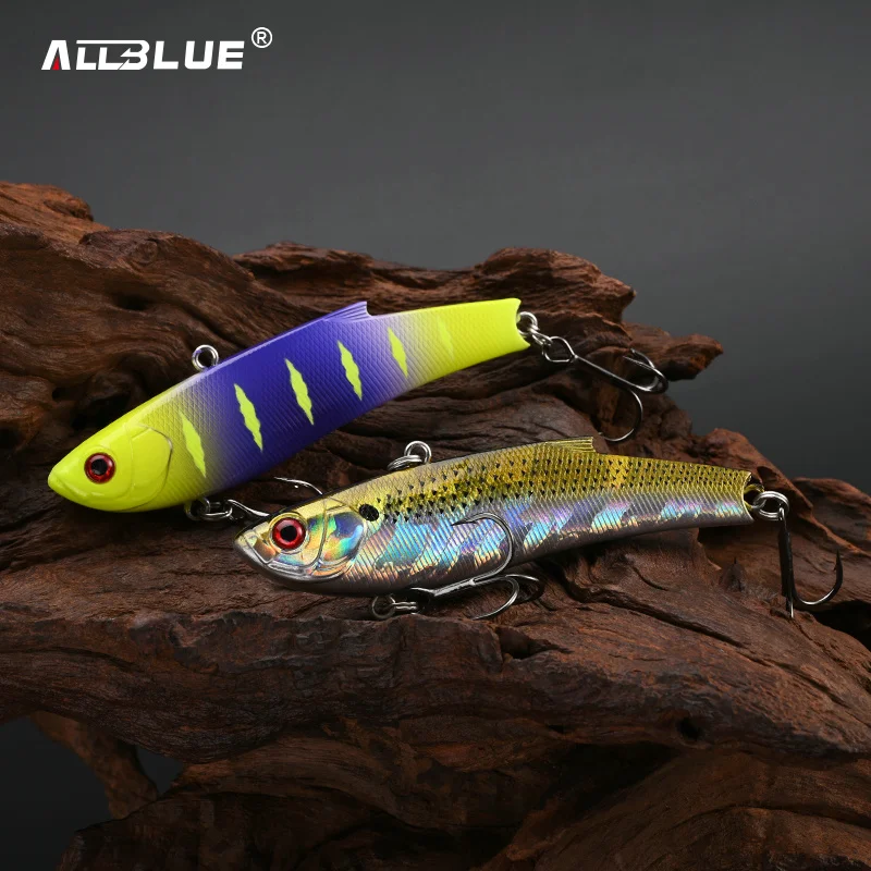 ALLBLUE RANGE VIB 80ES hundimiento VIB señuelo de pesca Rattlin 80mm 23g cebo de vibración Artificial duro aparejos de pesca de Lucio de hielo de invierno - imagen 5
