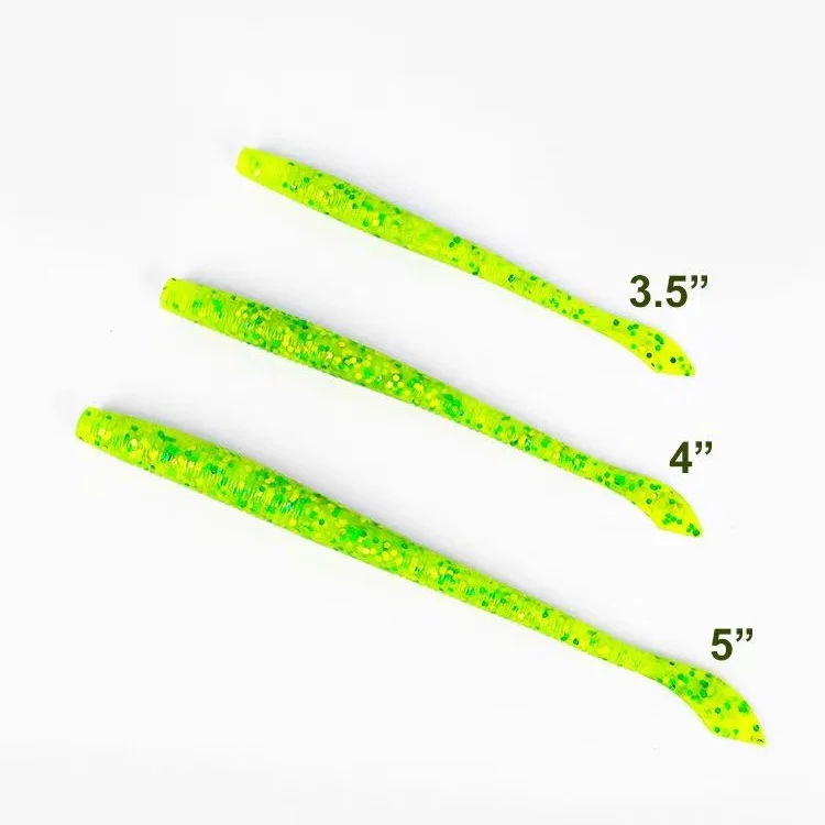 YAMAMOTO cuchillo cola fideos gusano 4 pulgadas Kut cola gusano sin plomo NEKO enchufe plomo Texas señuelo cebo suave - imagen 5