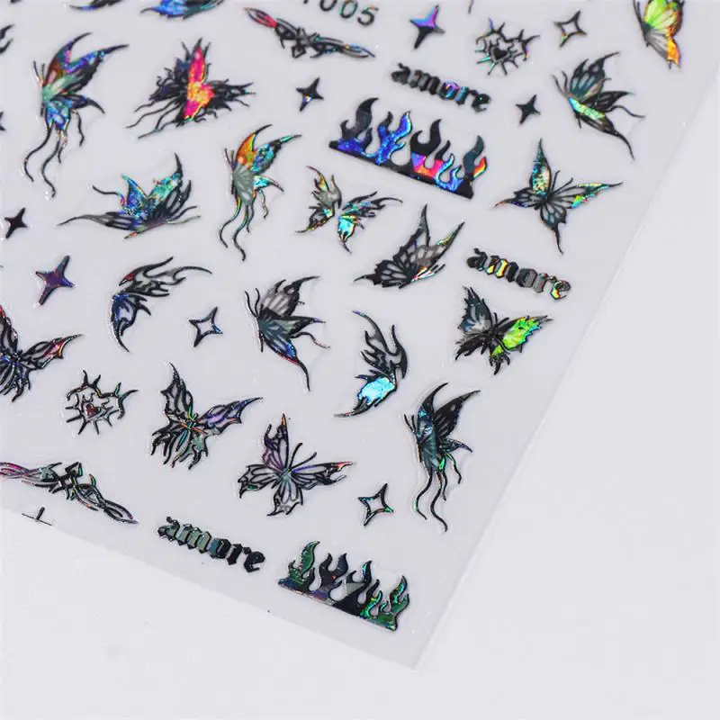 Pegatinas de diseño único para uñas, decoración de uñas en blanco y negro, líquido Astral, suministros y herramientas de manicura - imagen 2