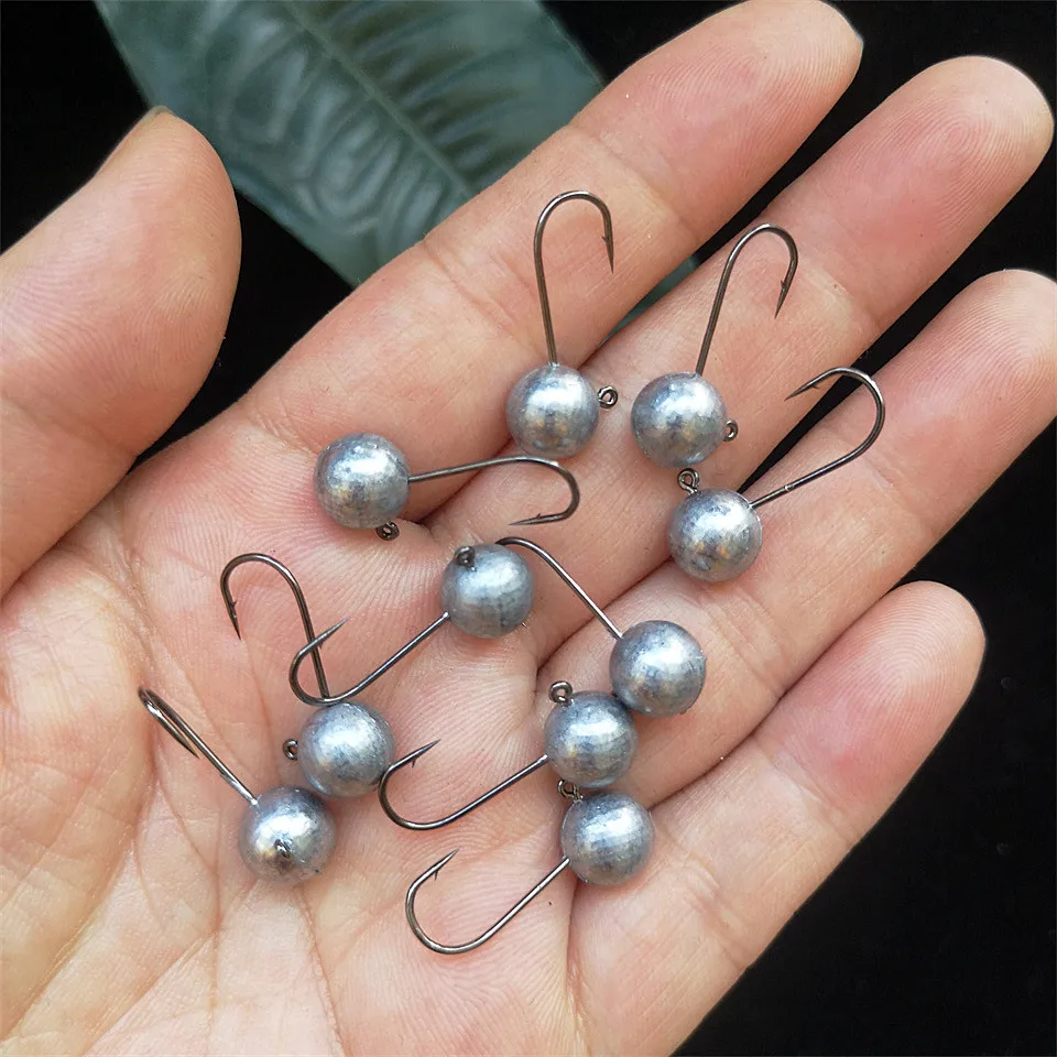 SWOLFY-Mini anzuelo de cabeza de pez de roca, gancho de púas, trucha, gusano suave, señuelo, aparejos de pesca, 10 piezas - imagen 5