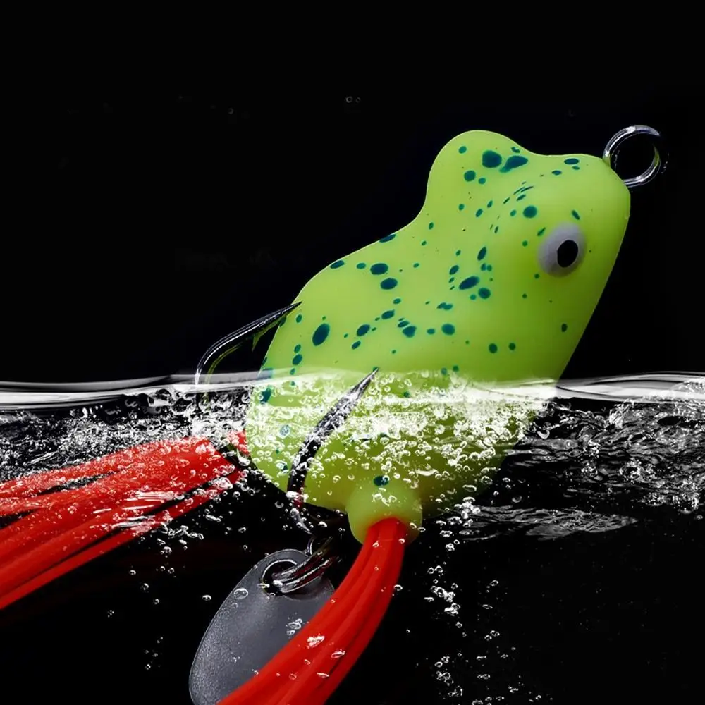 Caja de 5 uds. De señuelo de rana suave, 3cm/4,2g, nuevo y pequeño señuelo de pesca de rana trueno suave, Mini cebo de rana trueno - imagen 5