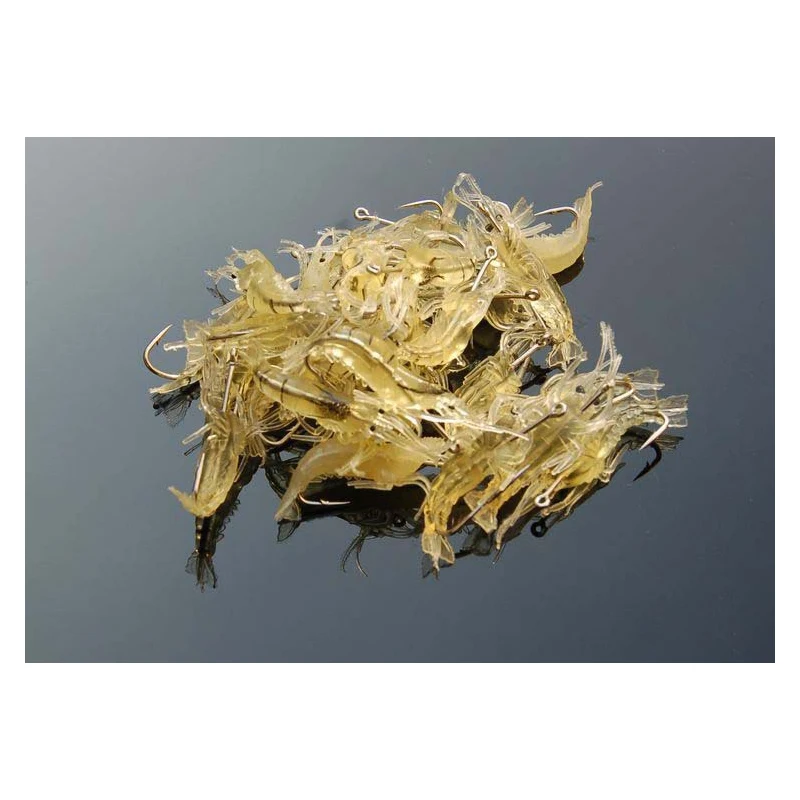 Señuelo biónico que brilla en la oscuridad, cebo de camarón falso de 4cm con olor a gancho, 10 piezas, venta al por mayor - imagen 3