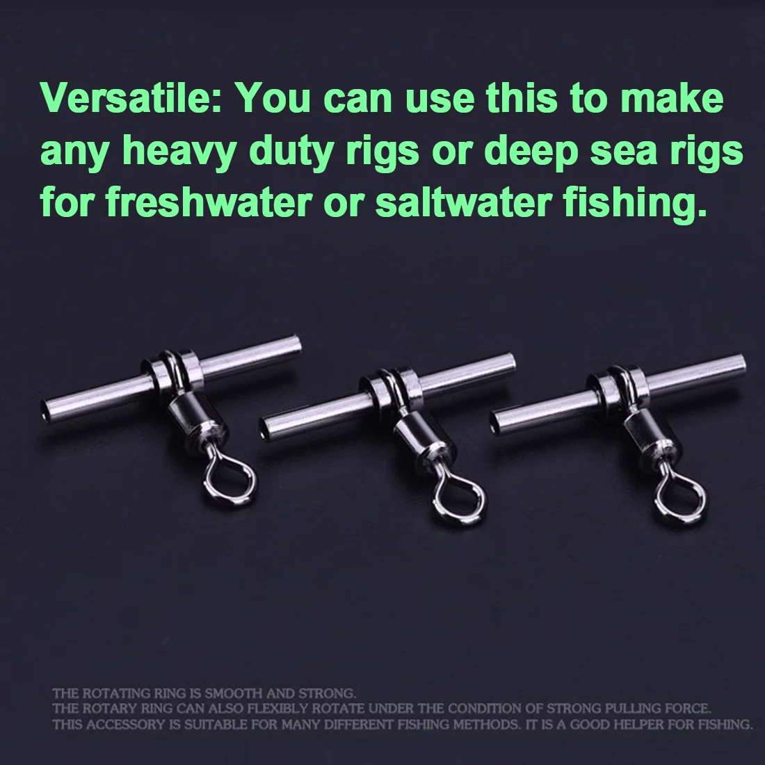 FishTrip-línea cruzada giratoria de acero inoxidable, 25 piezas, 3 vías, para aparejo de alta resistencia o aparejo de mar profundo - imagen 5