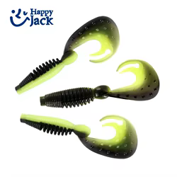 HappyJack nuevo 15pcs5.5cm más vendidos Señuelos de Pesca Pesca de carpa cuerpo rizado Artificial cebo suave señuelo de lubina Isca