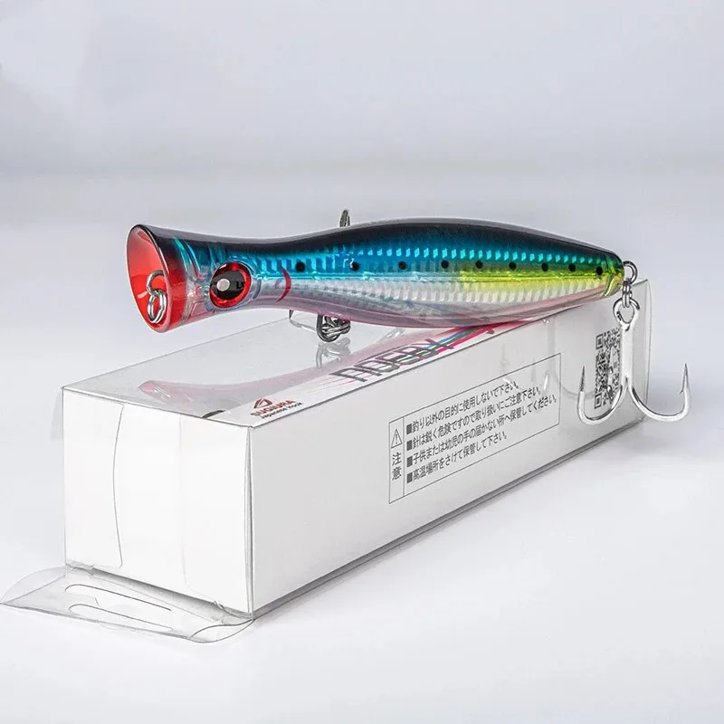 Un señuelo de pesca colorido con un diseño vibrante perfecto para atrapar peces