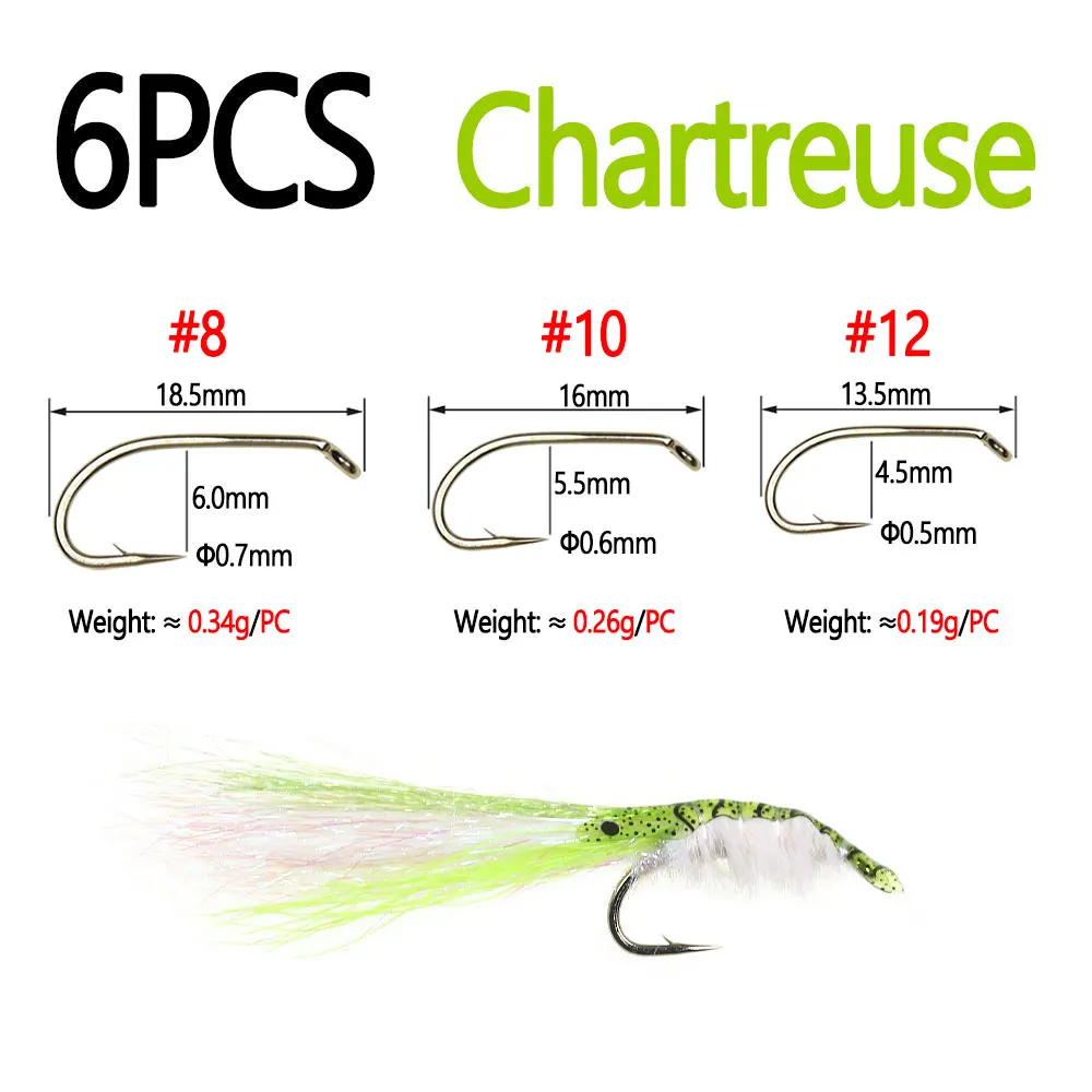 6pcs Chartreuse