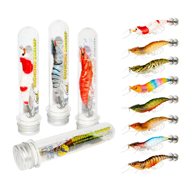 Señuelos de pesca Set 10pcs Calamar Jigs Horizontal Luminoso Webfoot Pulpo Egi Lure Wobbler Artificial Cebo duro Sepia Gancho Mar Jerkbait Artículos de pesca - imagen 5