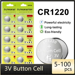 Pilás de botón CR1220 3V – para relojes, calculadoras y juguetes