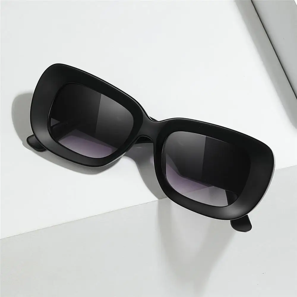 Gafas de sol clásicas estilo Punk para hombre y mujer, lentes de sol rectangulares, cuadradas, UV400, color negro - imagen 2