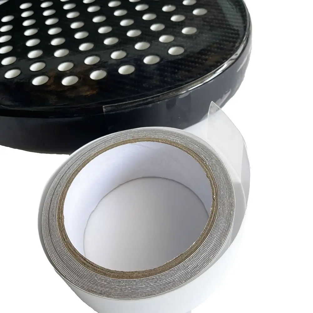 Cinta de protección de paleta anticolisión transparente, prevención de arañazos, pegatina para cabeza de raqueta de tenis, Reduce el impacto y la fricción - imagen 4