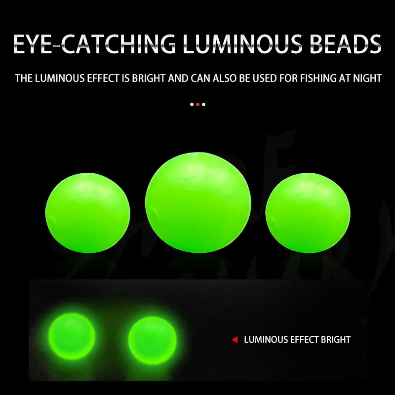 1000 unids/bolsa accesorios de pesca de frijol espacial cuentas de línea duras/suaves cuentas redondas brillantes para agua salada bagre cebo aparejos herramientas de pesca - imagen 5