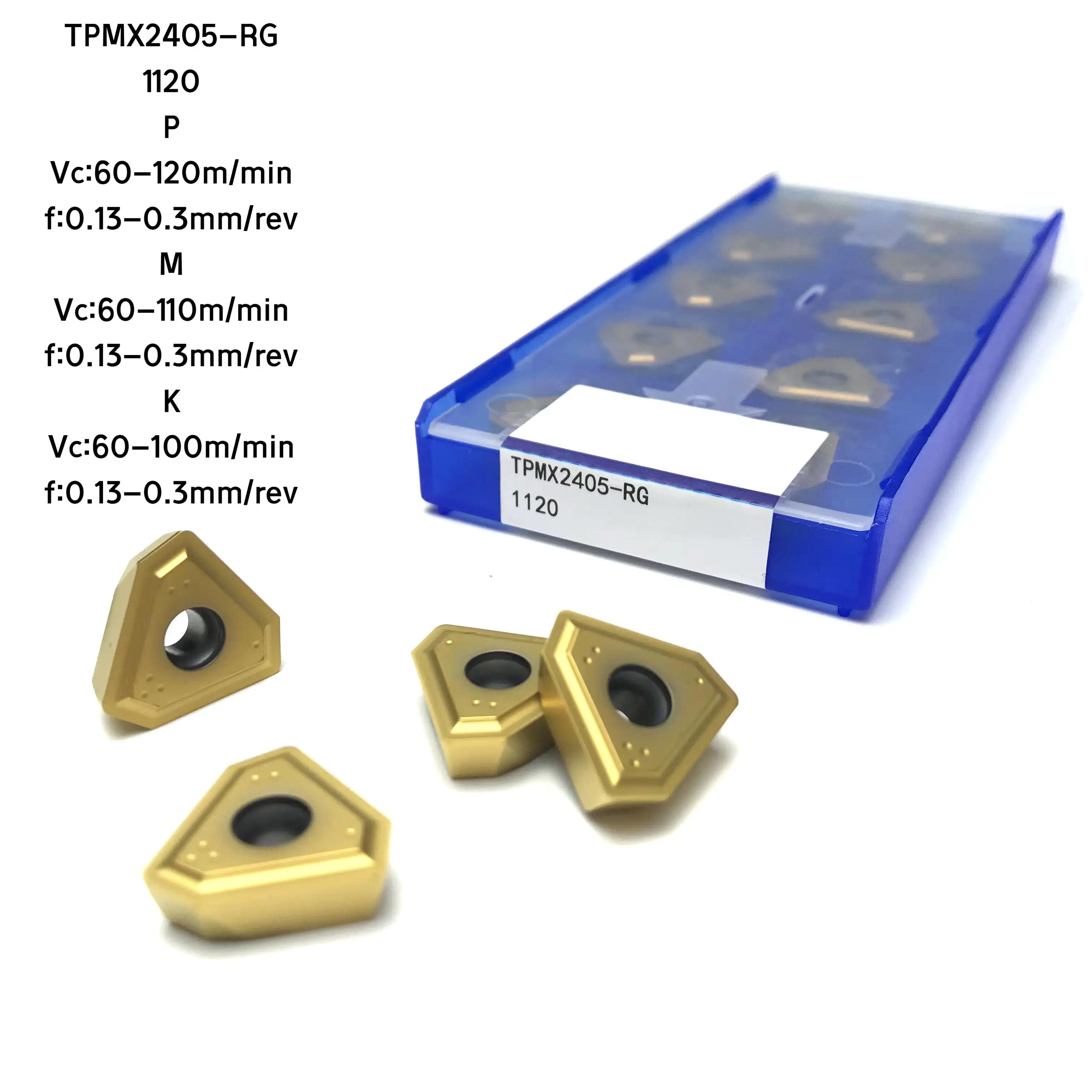 Zhuzhou 10 Uds TPMT/R424.9/TPMX/800 placa de inserción de perforación de agujeros profundos de carburo sólido - imagen 5