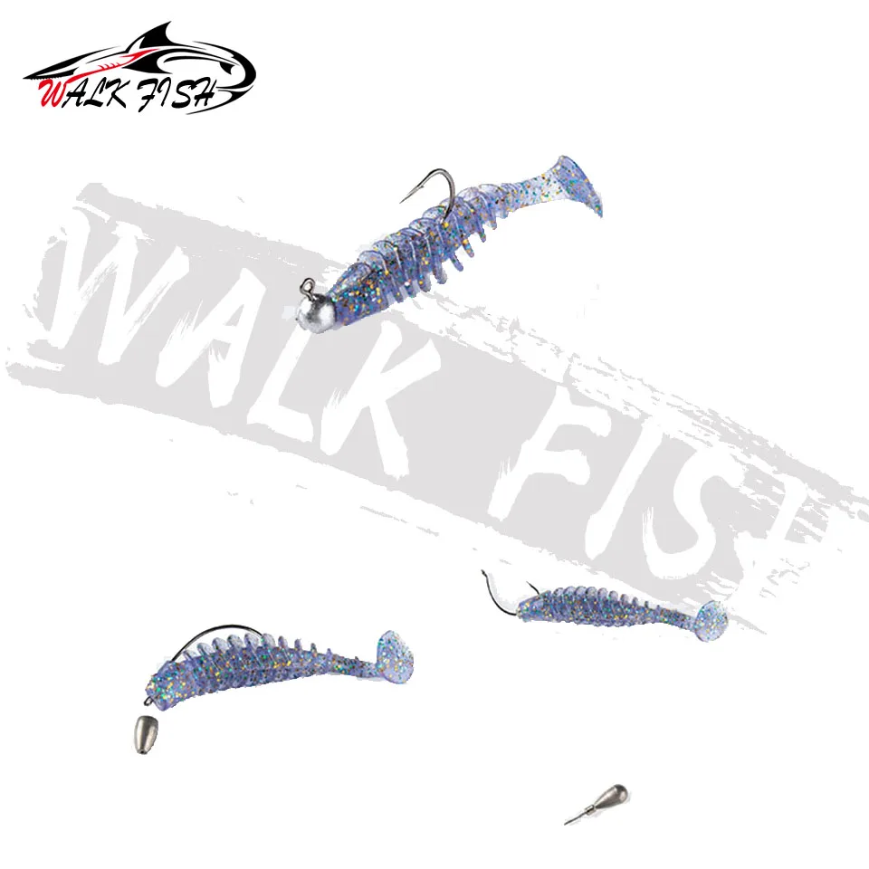 WALK FISH-señuelo flotante para pesca de lubina, señuelo suave Artificial, Wobblers, Swimbait, accesorios para lubina, 6 piezas, 6,5 cm, 2,3g, nuevo - imagen 5