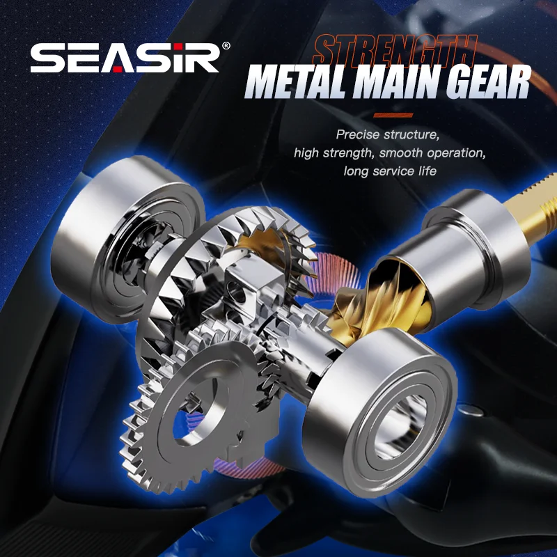 Carrete Spinning SEASIR Flecha Negra – Aluminio, 5+1 rodamientos - imagen 5