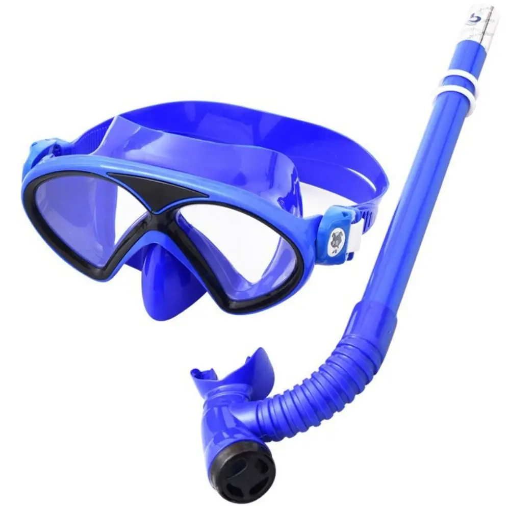 Explore el mundo submarino con este vibrante set de snorkel azul