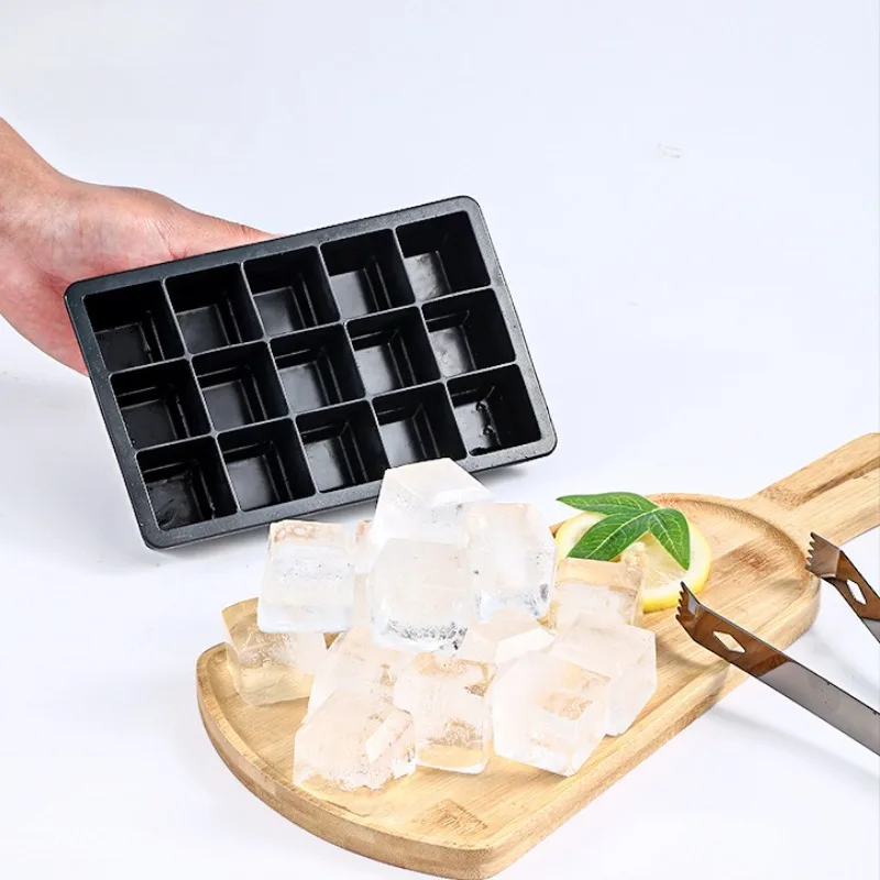 Nuevo molde para cubitos de hielo de silicona de 15 rejillas, bandeja cuadrada grande para cubitos de hielo, moldes para Bar, tienda de té de la leche, molde de producción de cubitos de hielo, caja de almacenamiento - imagen 4