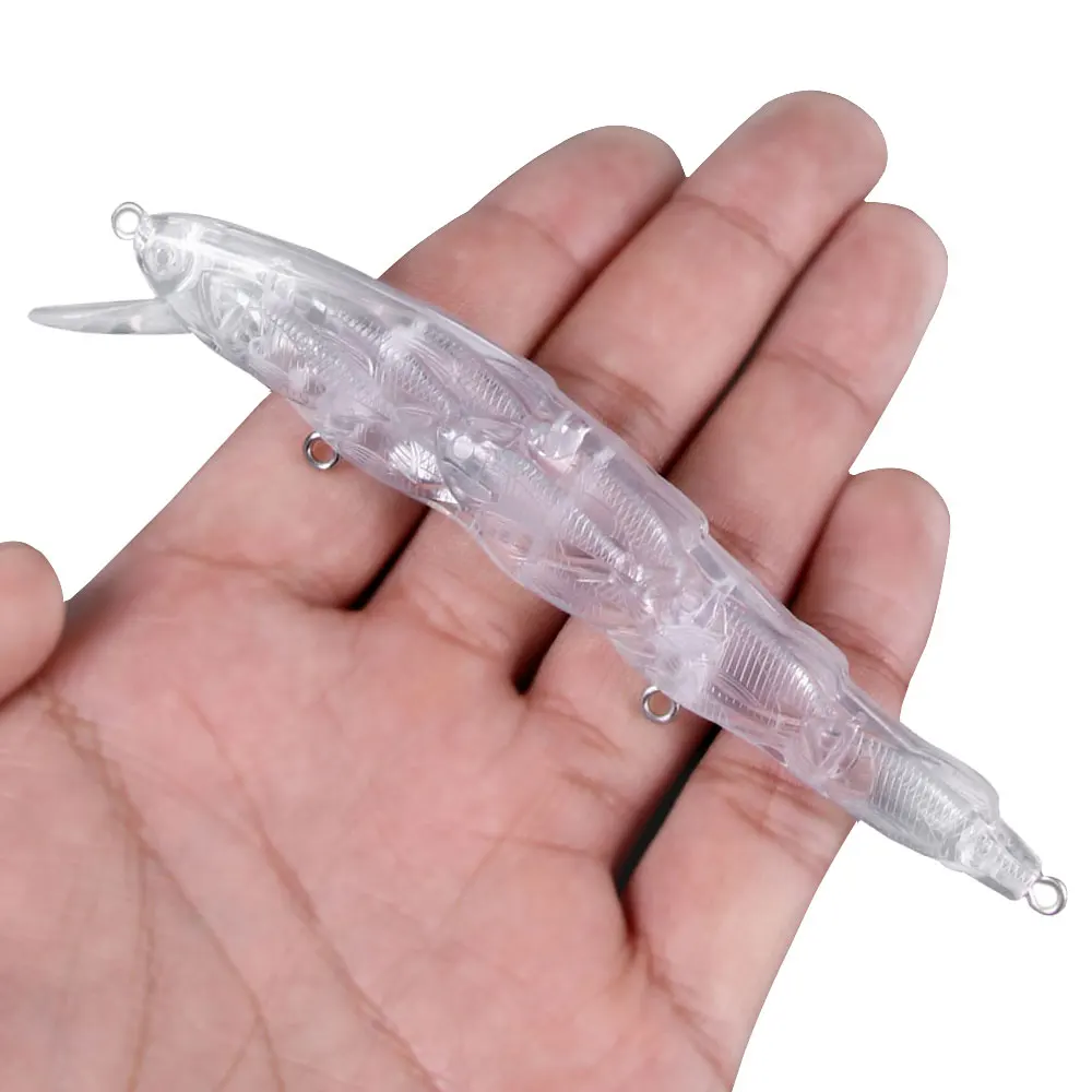 Señuelos Minnow sin pintar – Cuerpos duros transparentes para Jerkbait - imagen 5
