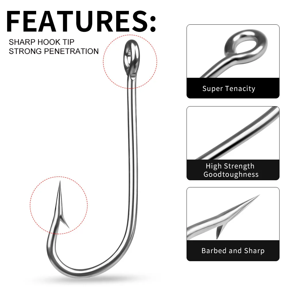 Experimente un rendimiento de pesca superior con nuestra punta de gancho afilada y una fuerte tenacidad