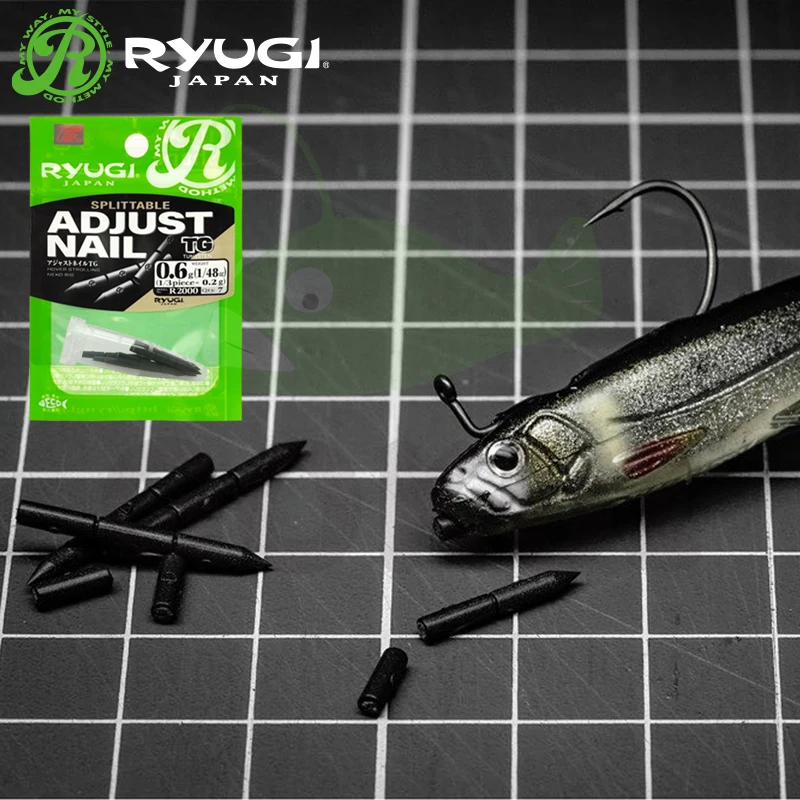 RYUGI-señuelo de resina de tungsteno para pesca, 1/192oz-1/48oz, peso fino, gusano, plomo, Neko, aparejo Hover, accesorios para pasear - imagen 5