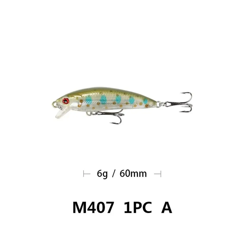 Minnow Wobblers de hundimiento mini, Señuelos de Pesca de 6cm y 5,7g, cebo duro de plástico Artificial para trucha, aparejos de pesca de lubina - imagen 5