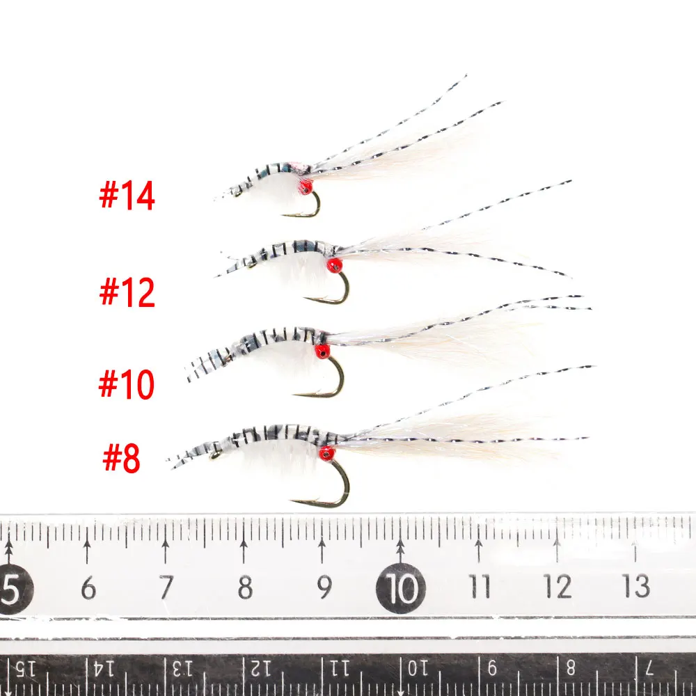 Bimoo-Señuelos de Pesca, 6 piezas, 8 piezas, #8 ~ #14, para agua dulce, salada, camarón, Mosca de hundimiento rápido, pescado rojo, trucha, carpa - imagen 3