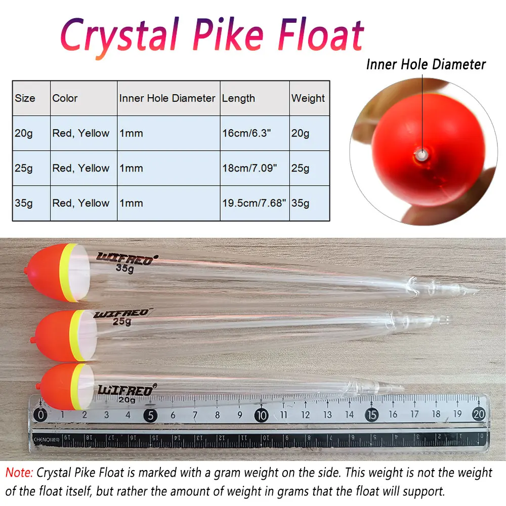 Bimoo 2 uds 20g 25g 35g flotador de Lucio de cristal Bobbers ponderados para salmón Steelhead Shad accesorios de pesca aparejos terminales de pesca - imagen 2