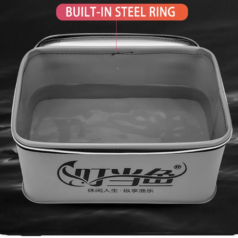 Bolsas de pesca EVA multifunción, cubo plegable portátil, caja de peces vivos, contenedor de agua para acampar, caja de almacenamiento de aparejos de pesca X364G - imagen 5