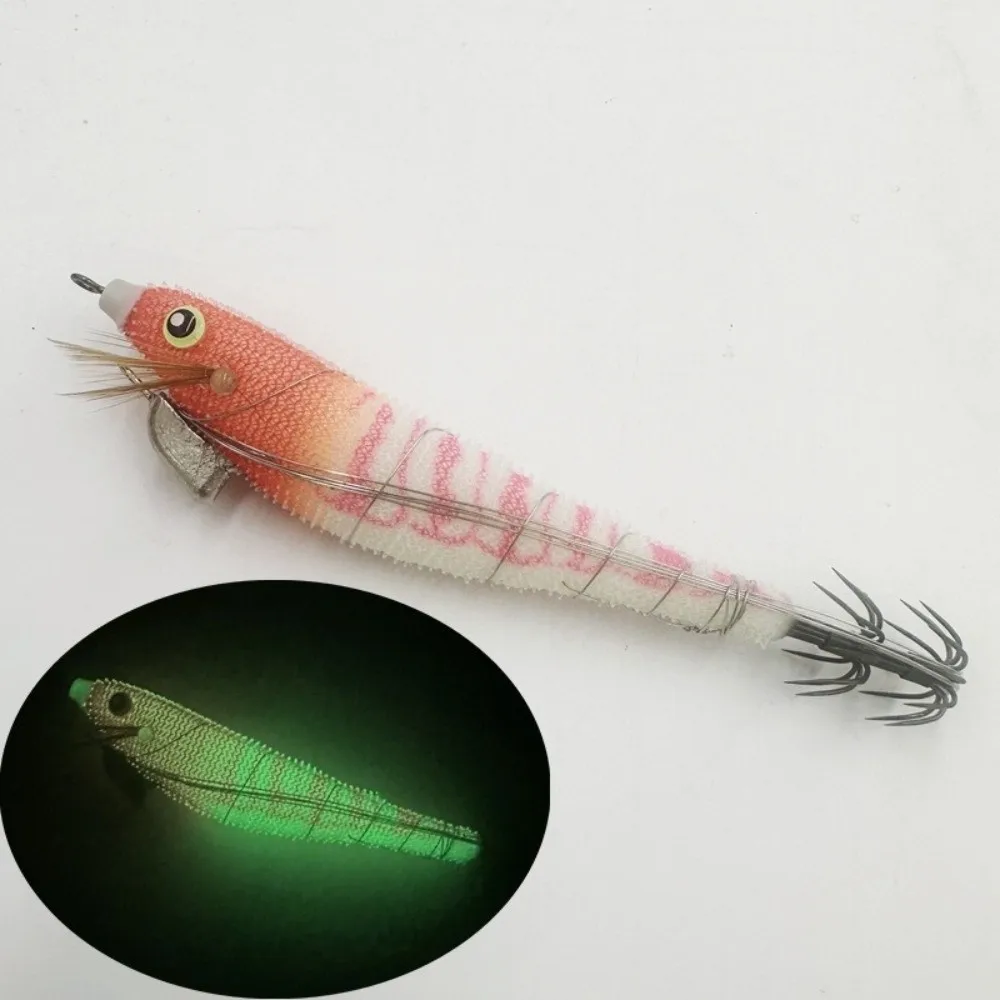 2 uds Eging alambre de acero plantilla de calamar UV láser hundimiento cebo de calamar luminoso 11cm Señuelos de pesca luminosos pesca de pulpo - imagen 3