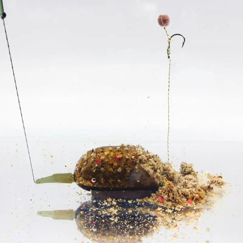 Alimentadores FTK, alimentadores de cebo de pesca, cebo alimentador de 40g-90g, herramienta alimentadora, soporte para cebo de pesca, lanzador de método en línea, lanzador de cebo de carpa - imagen 3
