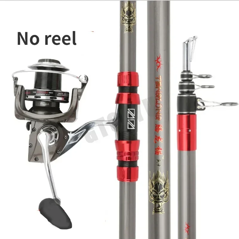 2.7-4.5M Saltwater Heavy Rod Big Game Spinning Rod Superhard Long Distance Throwing Shot Rod Beach Rocks Portable Telescopic Rod - imagen 3