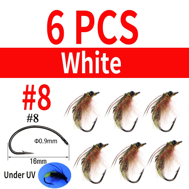 6pcs A UV white 8
