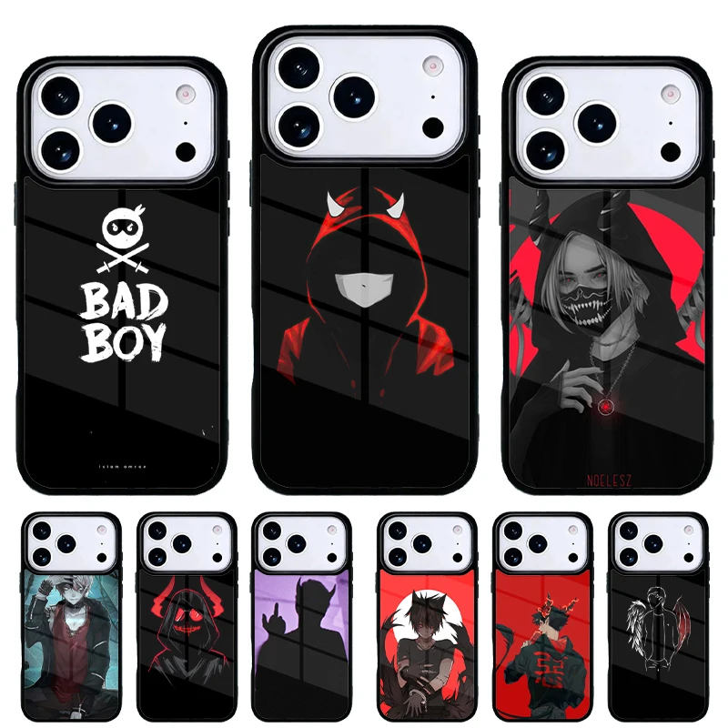 Funda de silicona anime Devil Bad Boy para iPhone Pro Max