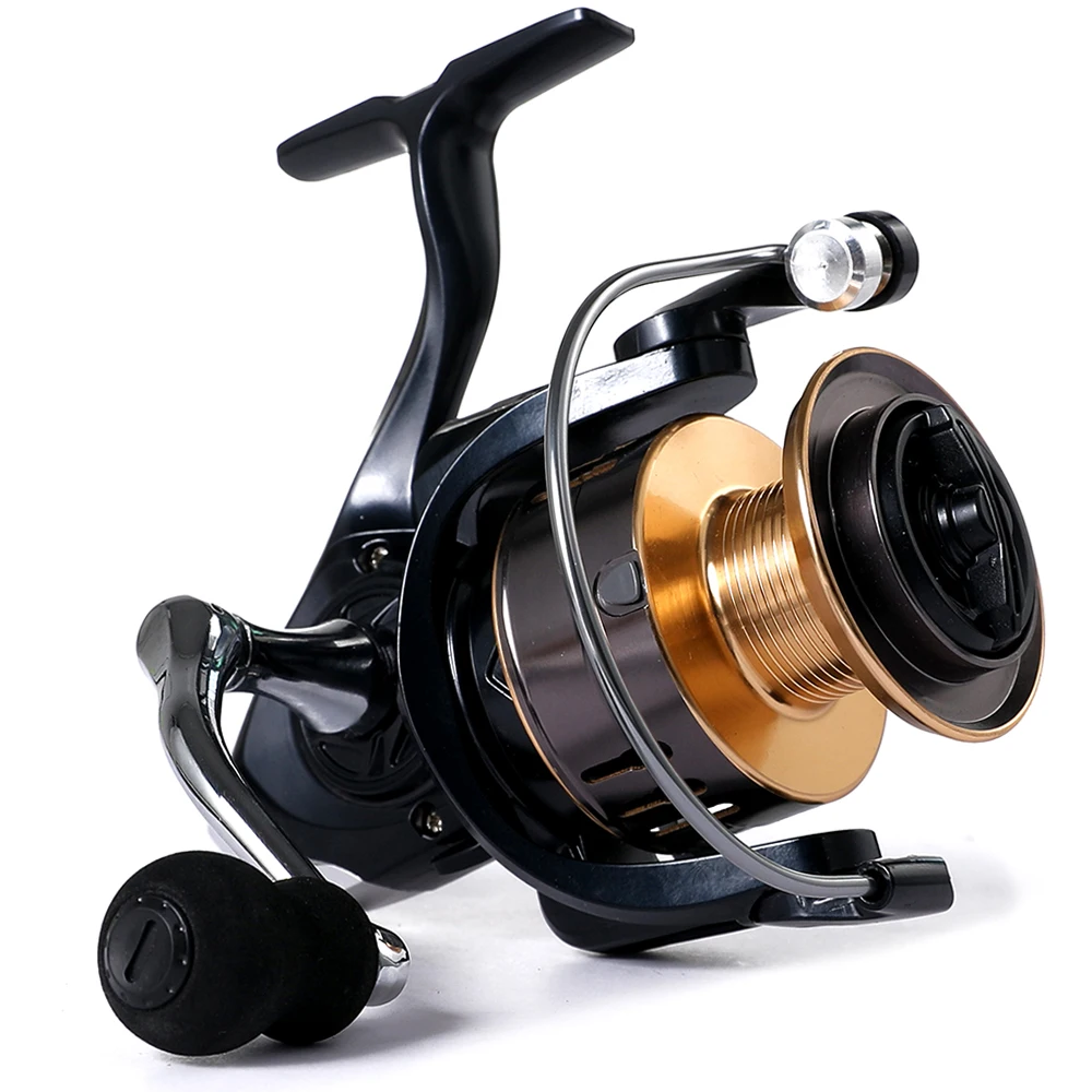 Carrete de Pesca con señuelo suave ultraligero, carrete de Metal de arrastre máximo de 8KG, serie 2000-7000, relación de engranaje 5,2: 1 para Pesca de agua dulce y salada - imagen 3