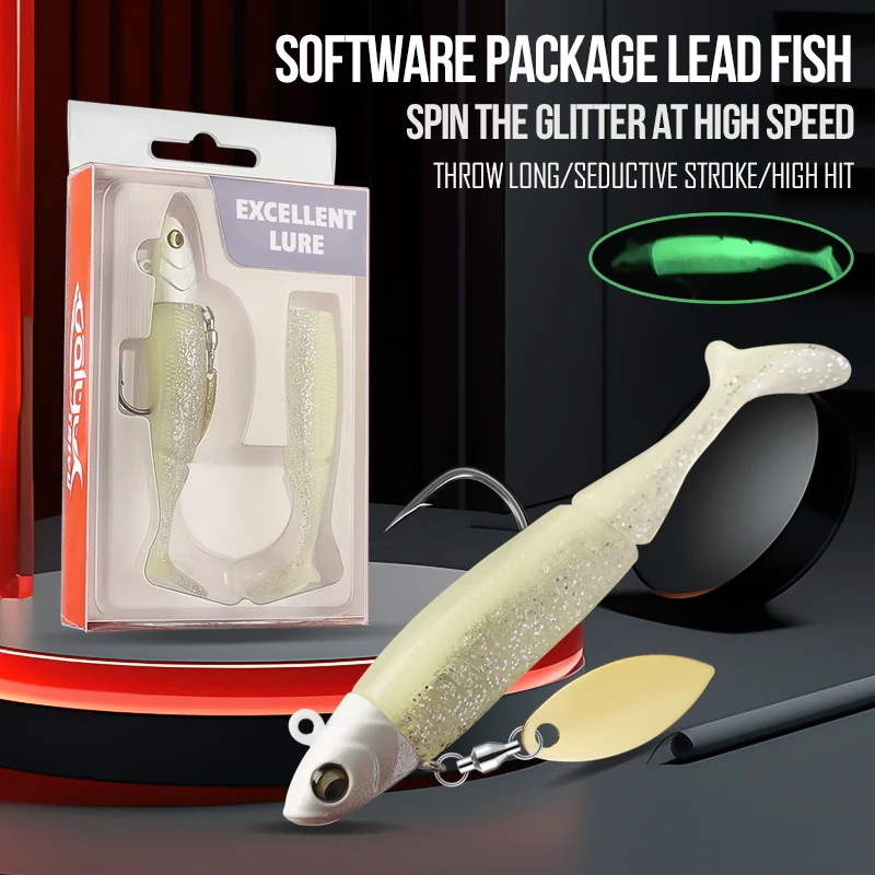 Señuelo Jig Head T-Tail TAIYU 20g – Silicona para Lucio, Trucha y Lubina
