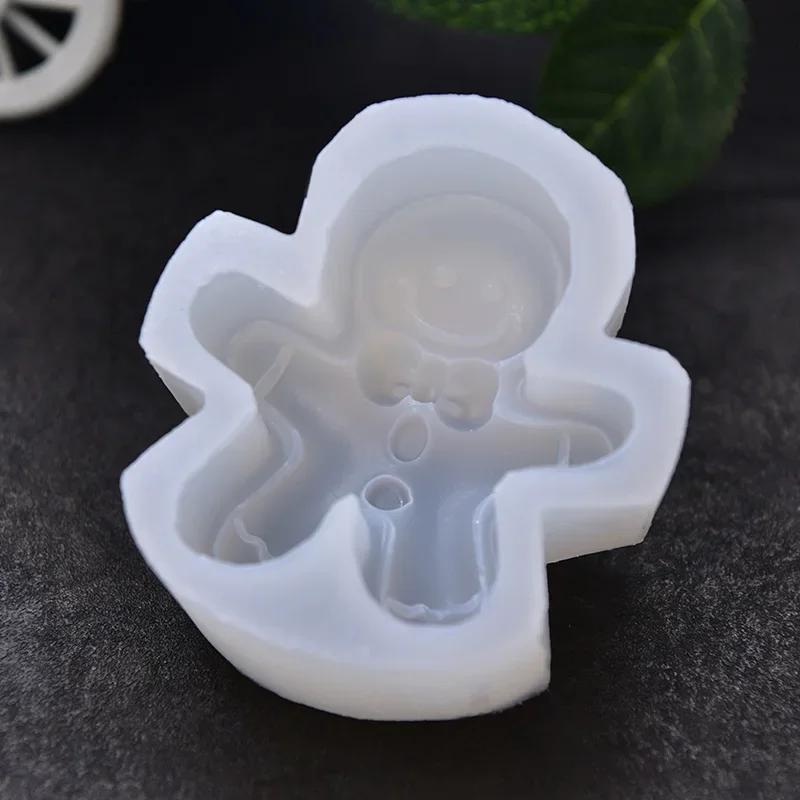 Molde silicona jengibre sonriente – Repostería y velas navideñas - imagen 3
