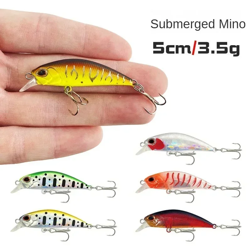 Señuelos de Pesca hundidos Micro Minnow 5cm 3,5g Jerkbait Wobbler vibración Swimbait cebo duro Artificial aparejos de Pesca - imagen 3