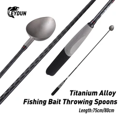 LEYDUN-cucharas para lanzar cebo de pesca, cuchara para cebo antiadherente, varilla retráctil de largo alcance, punto fijo, equipo de pesca, cuchara, aparejos de pesca