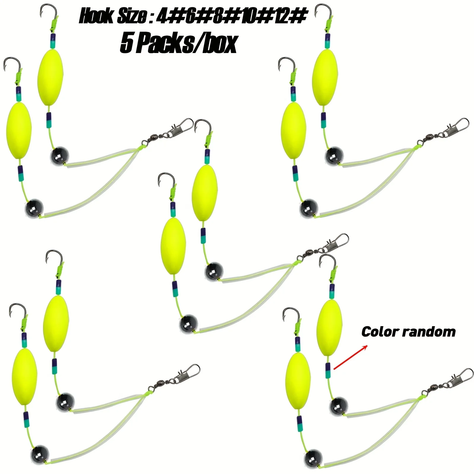 TAKBAS Juego de 5 paquetes de aparejos de anzuelo doble inverso fuera de fondo: ideal para pesca de carpa europea, malezas, piedras y limo - imagen 2