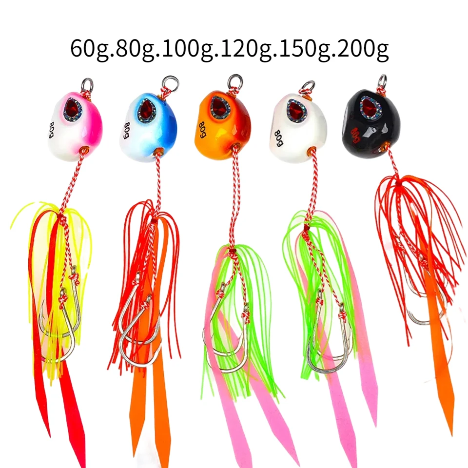 Señuelos de pesca coloridos con diferentes pesos para experiencias versátiles