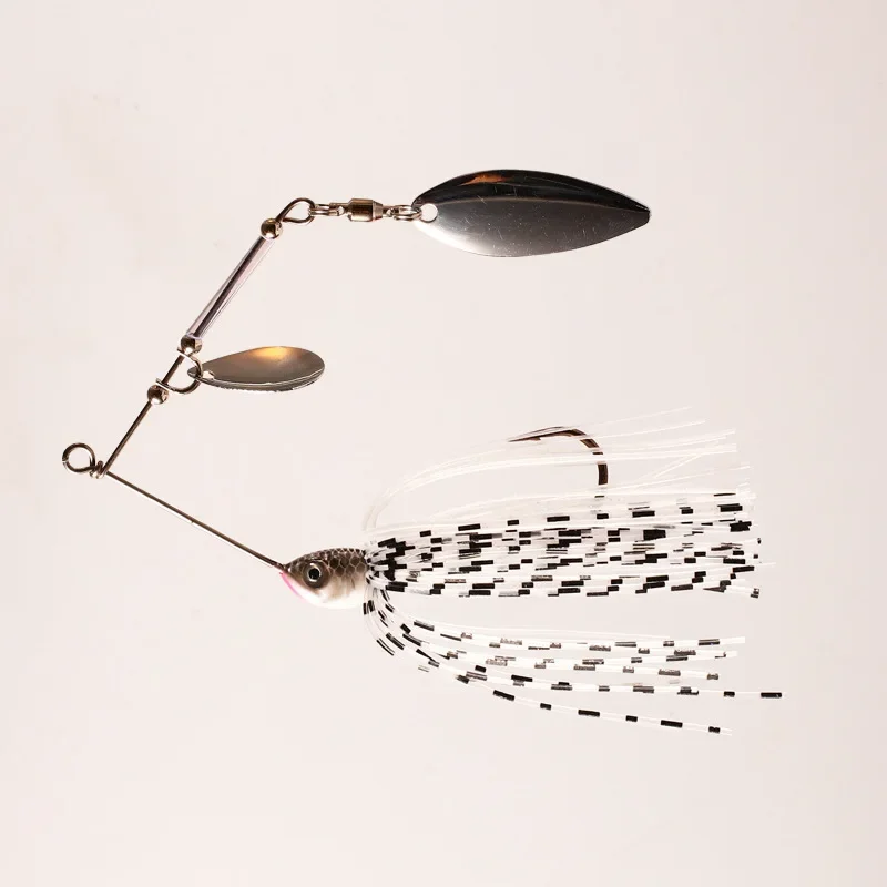 1 Uds cebo giratorio señuelo de Metal señuelo de pesca duro Spinner señuelo Spinnerbait Pike aparejos de pesca giratorios Wobbler pesca - imagen 5