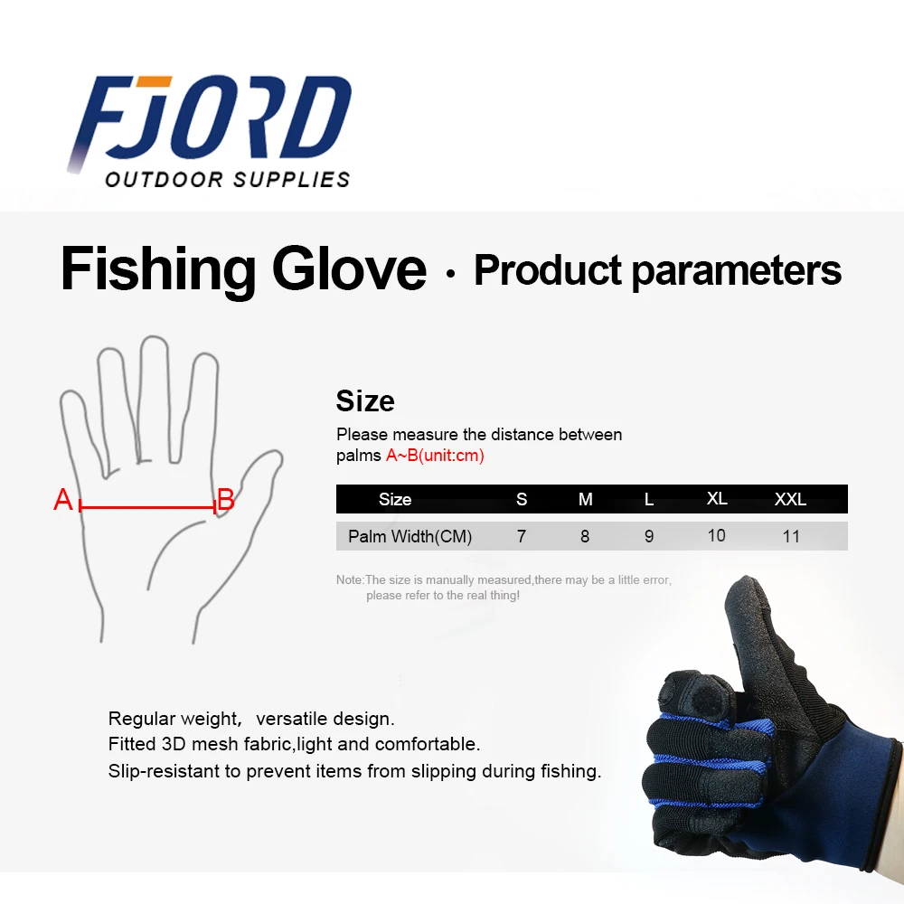 FJORD-guantes de pesca de agua salada para hombre, protección de manos, transpirable, ropa deportiva para exteriores, equipo de pesca de dedo completo - imagen 2