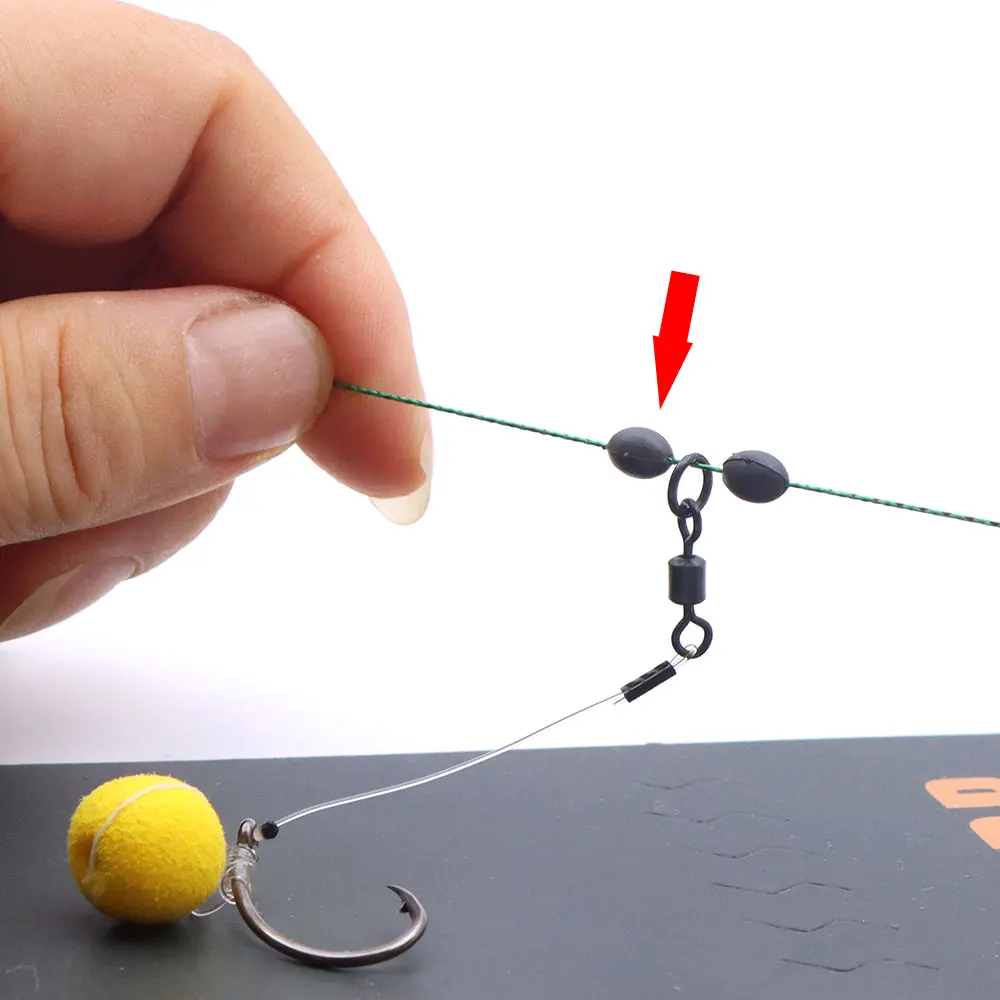 Accesorios de pesca de carpa, cuentas espaciales de tungsteno para núcleo de plomo, sin plomo, línea de anzuelo de pesca, aparejo Chod, aparejos de carpa, 10 Uds. - imagen 5