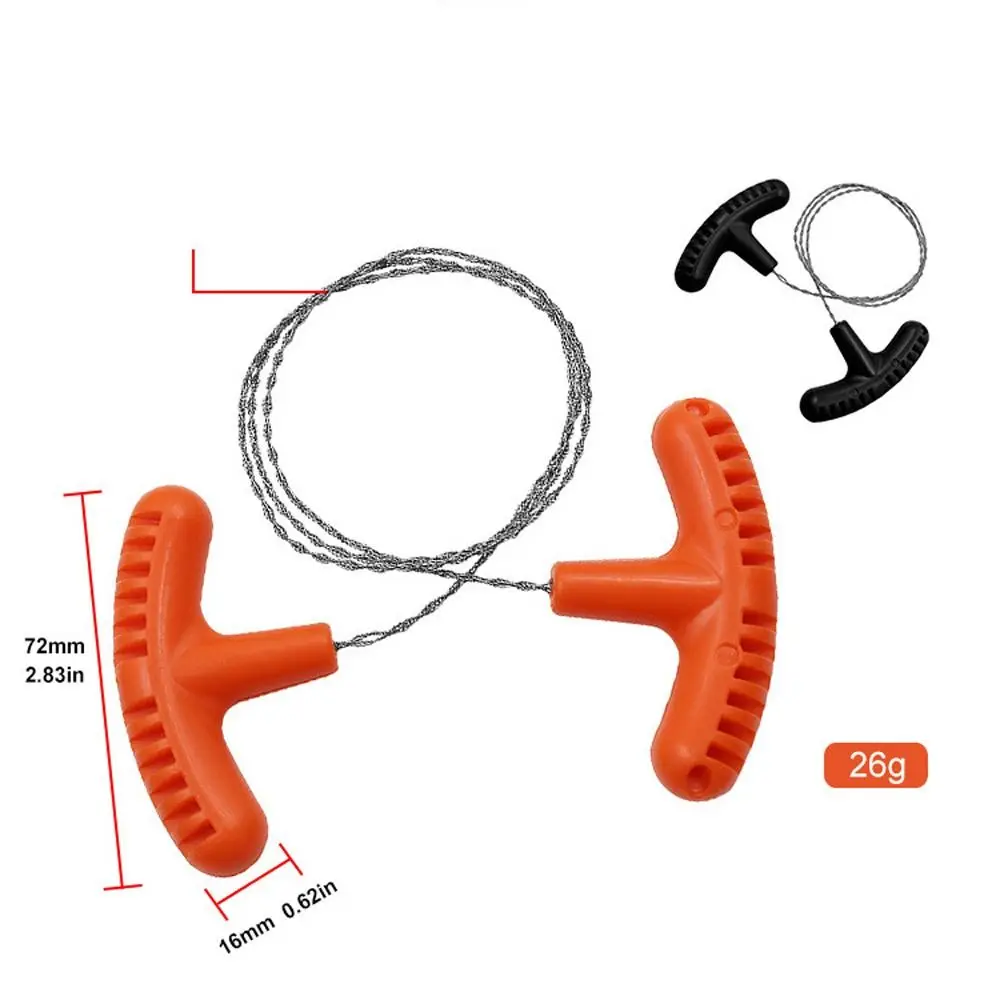 Sierra de cuerda de supervivencia de acero inoxidable, bobinado en espiral portátil, sierra de alambre de acero inoxidable resistente al desgaste, sierra fácil, viaje y Camping - imagen 4