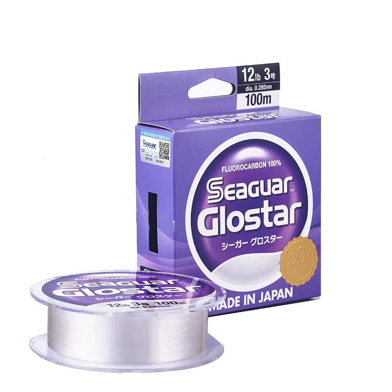 SEAGUAR GLOSTAR-Hilo de pesca de fluorocarbono, línea de guía de alambre de monofilamento de fibra de carbono, 4LB-70lb, 60/70M, 100% - imagen 5