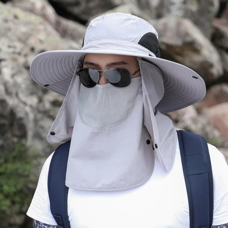 Sombrero de Pesca Plegable con Protector Facial, Cuello y UV - imagen 4