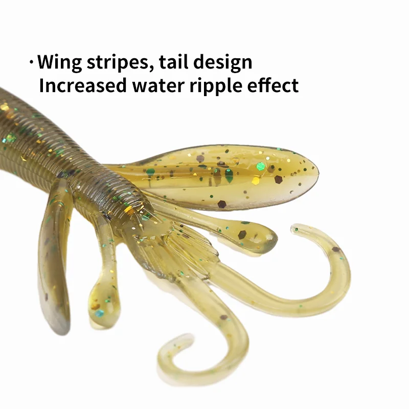 FSDZSO-SEÑUELOS Crazy de 75mm/5 piezas, señuelos blandos de pesca, camarones, langostas, Señuelos de Pesca de plástico suave - imagen 4