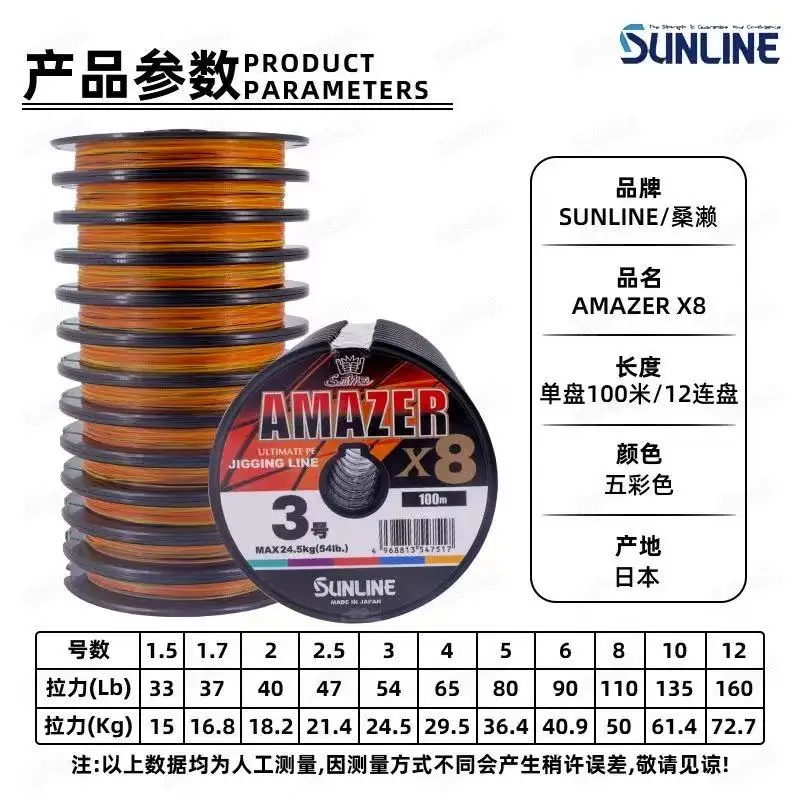 2025 SUNLINE AMAZER X8 hilo de pescar trenzado Ultra alta resistencia PE JIGGING Ultimate Line 200m/300m 1200m - imagen 4