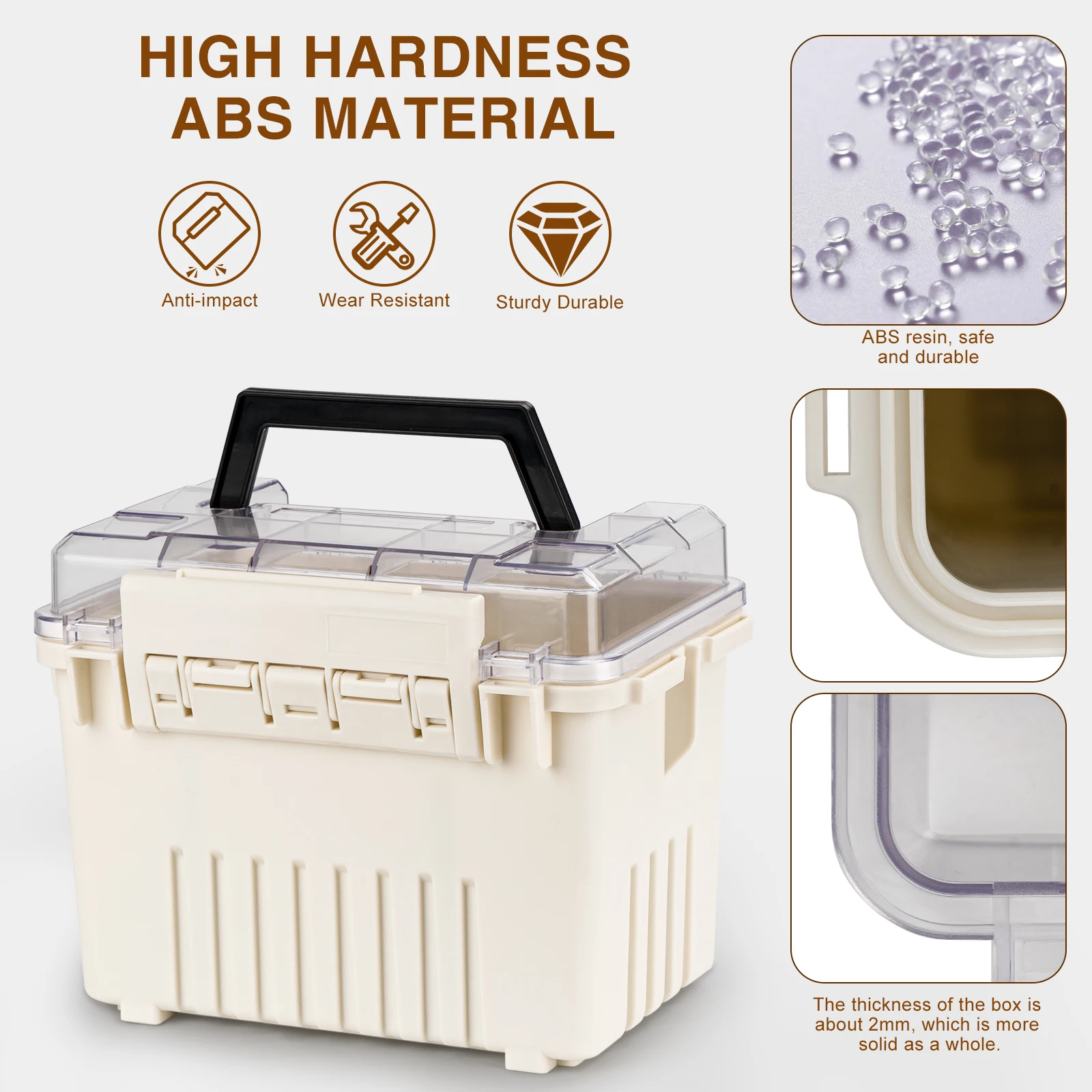 Caja de almacenamiento de Señuelos de Pesca, organizador de anzuelos, flotadores y accesorios, impermeable, suave, 22,5 cm, 1 unidad - imagen 3